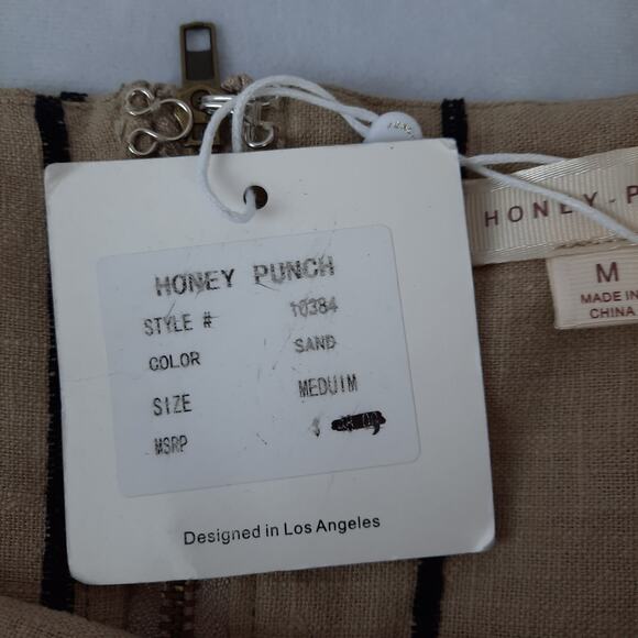 5 For $20.00 Sale Honey Punch Boho Crop Halter Top, Medium, Tan & Black - Picture 11 of 12